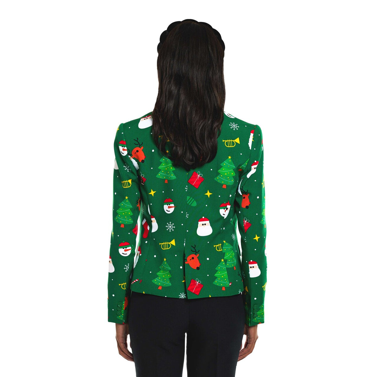 Op deze afbeelding zie je een Kostuums, van het merk Opposuits. Festivity Green Vrouw Kostuum