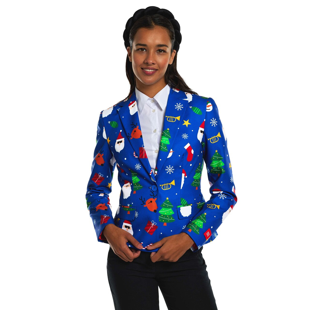 Op deze afbeelding zie je een Kostuums, van het merk Opposuits. Festivity Blue Vrouw Kostuum