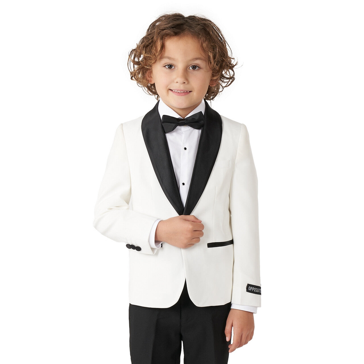 Op deze afbeelding zie je een Kostuums, van het merk Opposuits. Boys To Men Pearly White Opposuit Jongen Kostuum