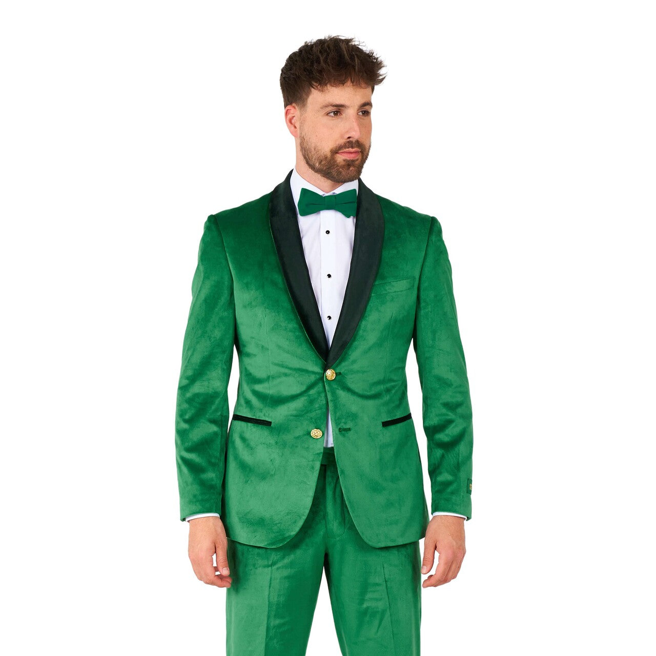 Op deze afbeelding zie je een Kostuums, van het merk Opposuits. Velvet Verdant Man Kostuum