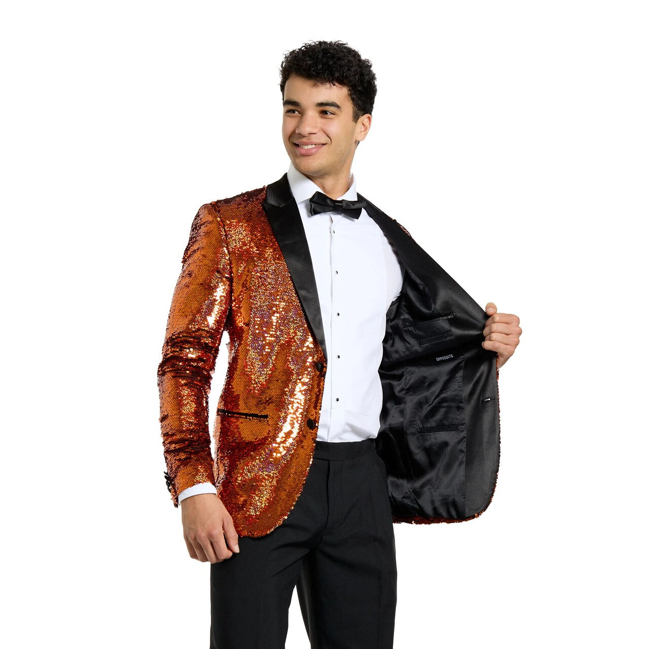 Op deze afbeelding zie je een Kostuums, van het merk Opposuits. Splendid Sequins Glits And Glam Man Kostuum