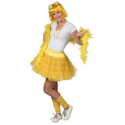 Op deze afbeelding zie je een Kostuums, van het merk Pierros. Fleurige Gele Petticoat Karina Vrouw Kostuum