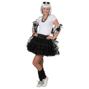 Op deze afbeelding zie je een Kostuums, van het merk Pierros. Fleurige Zwarte Petticoat Karina Vrouw Kostuum
