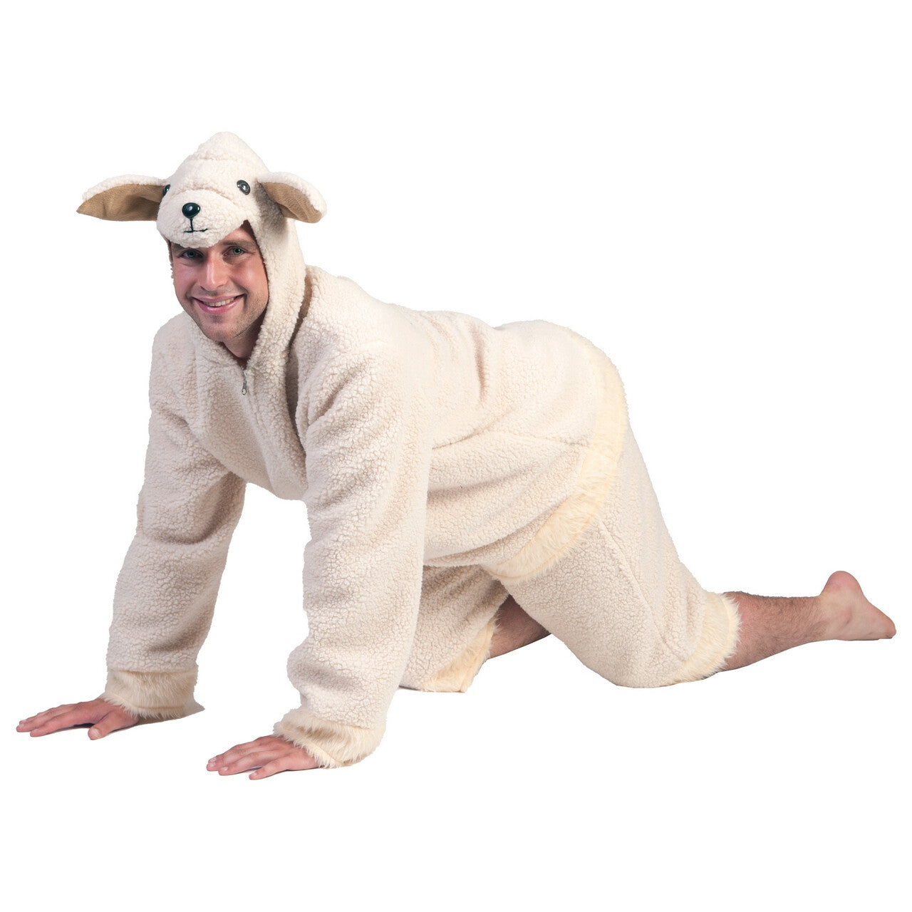 Op deze afbeelding zie je een Kostuums, van het merk Pierros. Schaap Man Kostuum