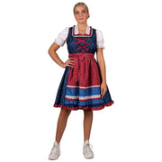Op deze afbeelding zie je een Kostuums, van het merk PartyXplosion. Dirndl Hannah Von Bierensteijn 3delig Vrouw Kostuum