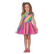 Op deze afbeelding zie je een Kostuums, van het merk PartyXplosion. Regenboog Fee Shirley Meisje Kostuum