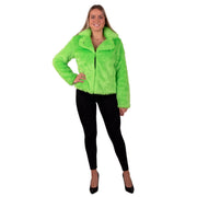 Op deze afbeelding zie je een Kostuums, van het merk PartyXplosion. Bontjas Groen Treelove Vrouw
