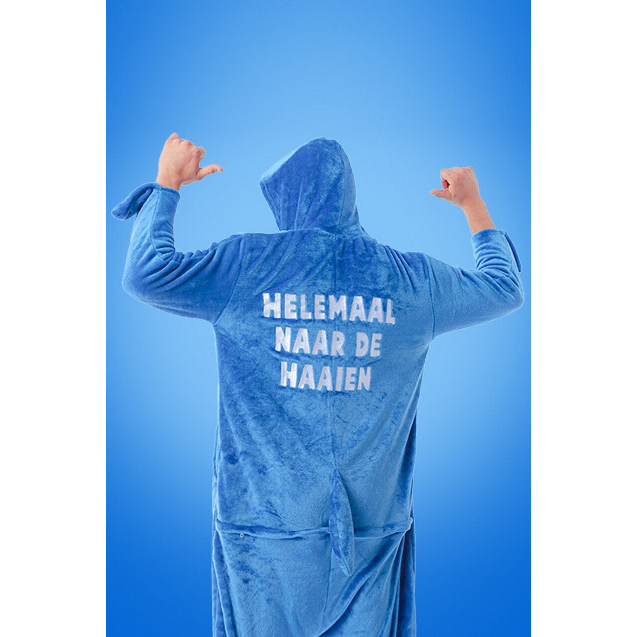 Op deze afbeelding zie je een Kostuums, van het merk PartyXplosion. Helemaal Naar De Haaien Kostuum