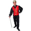 Fanfare-Gilet Rood / Zwart Man