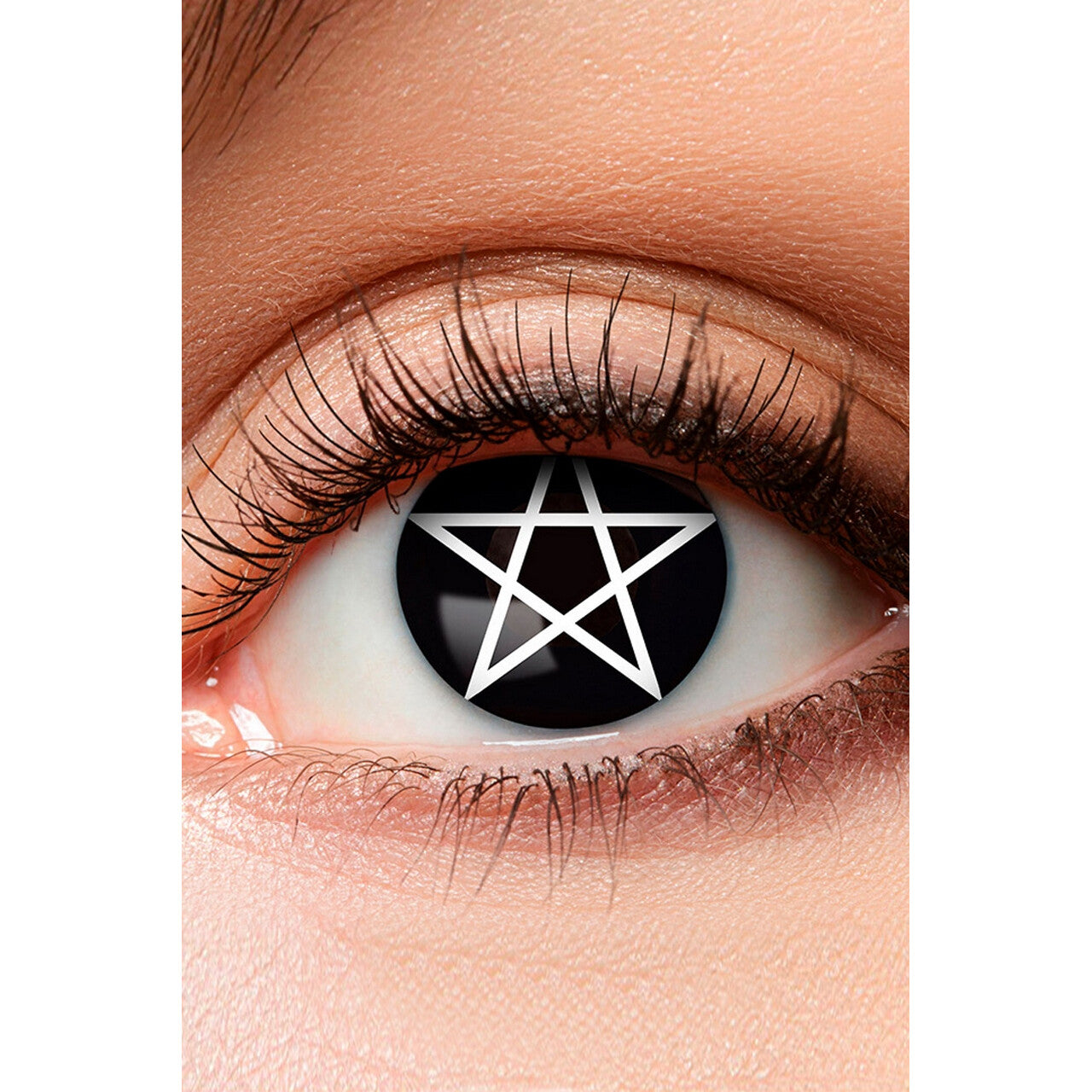 Op deze afbeelding zie je een Accessoires, van het merk PartyXplosion. Dark Witchcraft Pentagram Lenzen