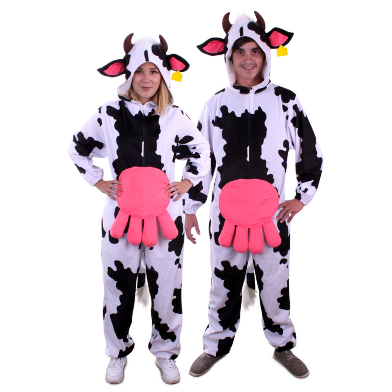 Op deze afbeelding zie je een Kostuums, van het merk PartyXplosion. Grappige Koe Met Dikke Uiers Kostuum