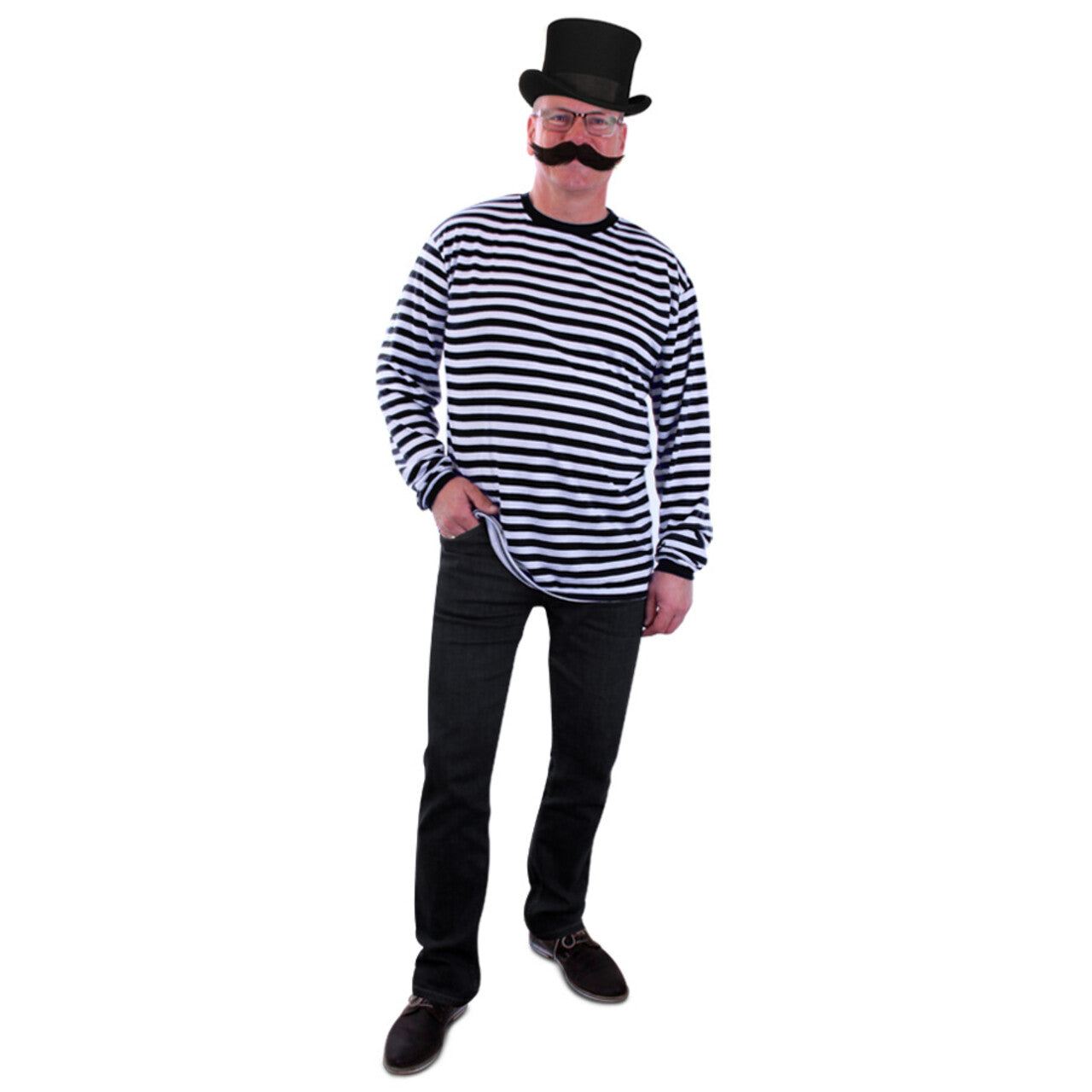 Op deze afbeelding zie je een Accessoires, van het merk PartyXplosion. Dorustrui Zwart Wit Lange Mouw