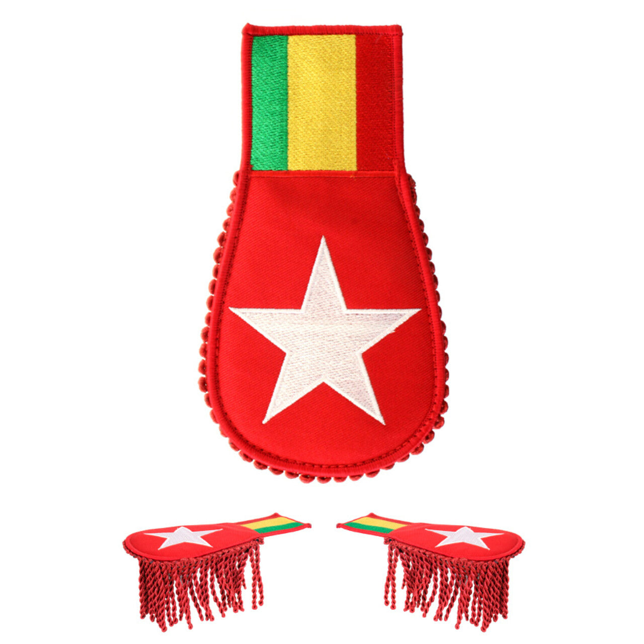 Op deze afbeelding zie je een Accessoires, van het merk PartyXplosion. Set Schouder Epaulettes Mestreech