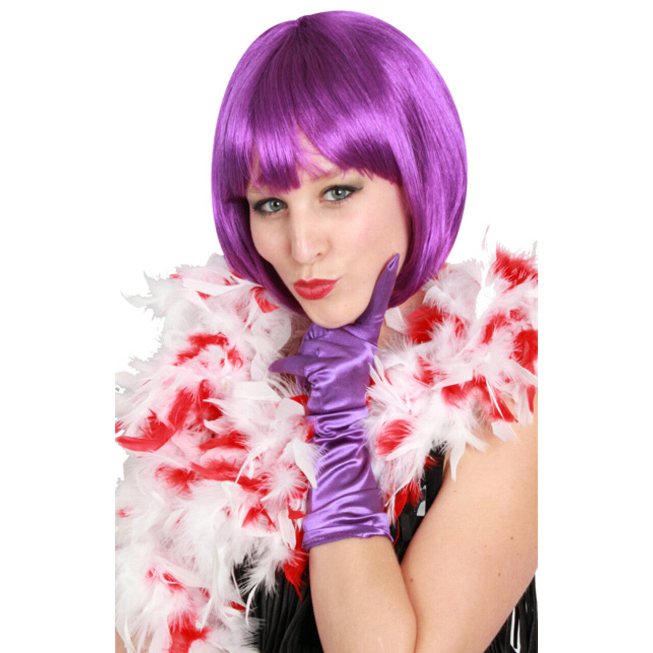 Op deze afbeelding zie je een Accessoires, van het merk PartyXplosion. Boa Wit Rood 180cm