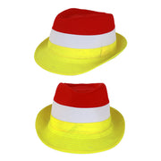 Op deze afbeelding zie je een Accessoires, van het merk PartyXplosion. Kojak Hoedje Rood Wit Geel