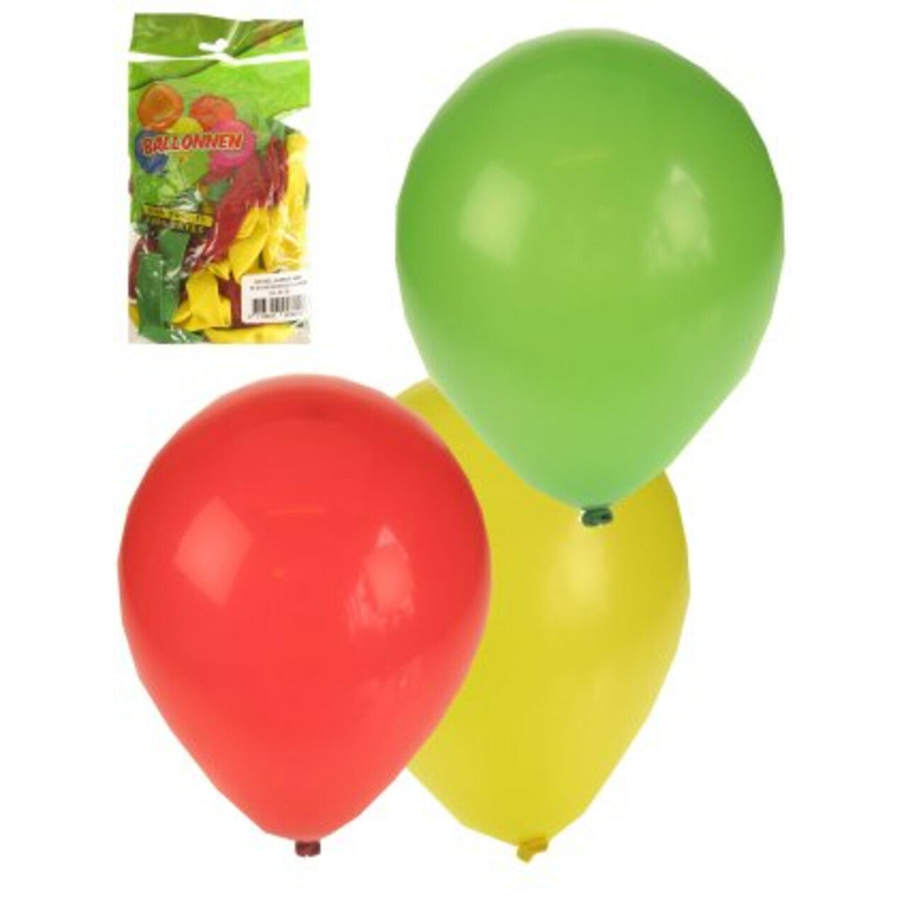 Op deze afbeelding zie je een Decoratie, van het merk PartyXplosion. Latex Ballonnen Rood Geel Groen 20cm 50 Stuks