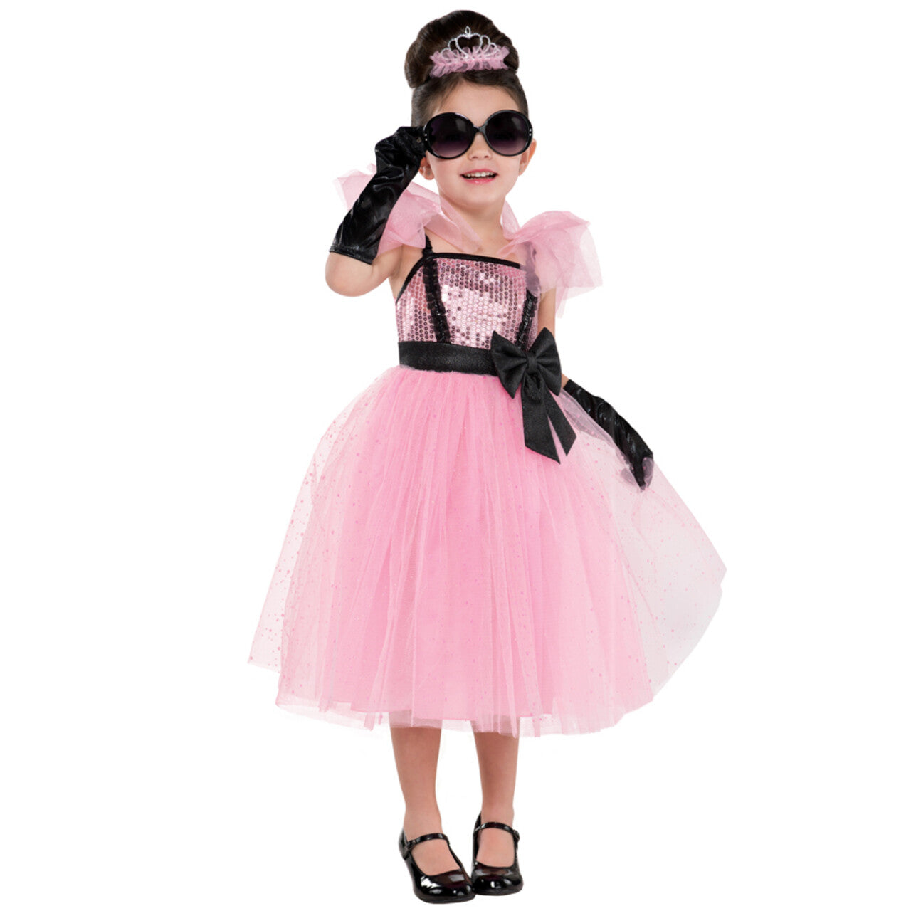 Op deze afbeelding zie je een Kostuums, van het merk PartyXplosion. Jaren 50 Filmster Diva Prinses Gracia Meisje Kostuum