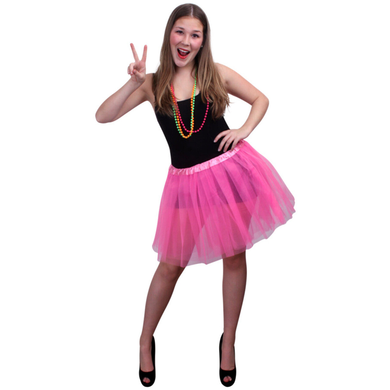 Op deze afbeelding zie je een Kostuums, van het merk PartyXplosion. Tule Rok Ballet Roze Vrouw