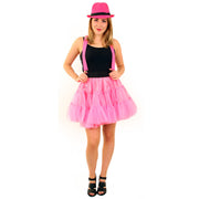 Op deze afbeelding zie je een Kostuums, van het merk PartyXplosion. Rock And Roll Petticoat 3 Lagen Roze Vrouw