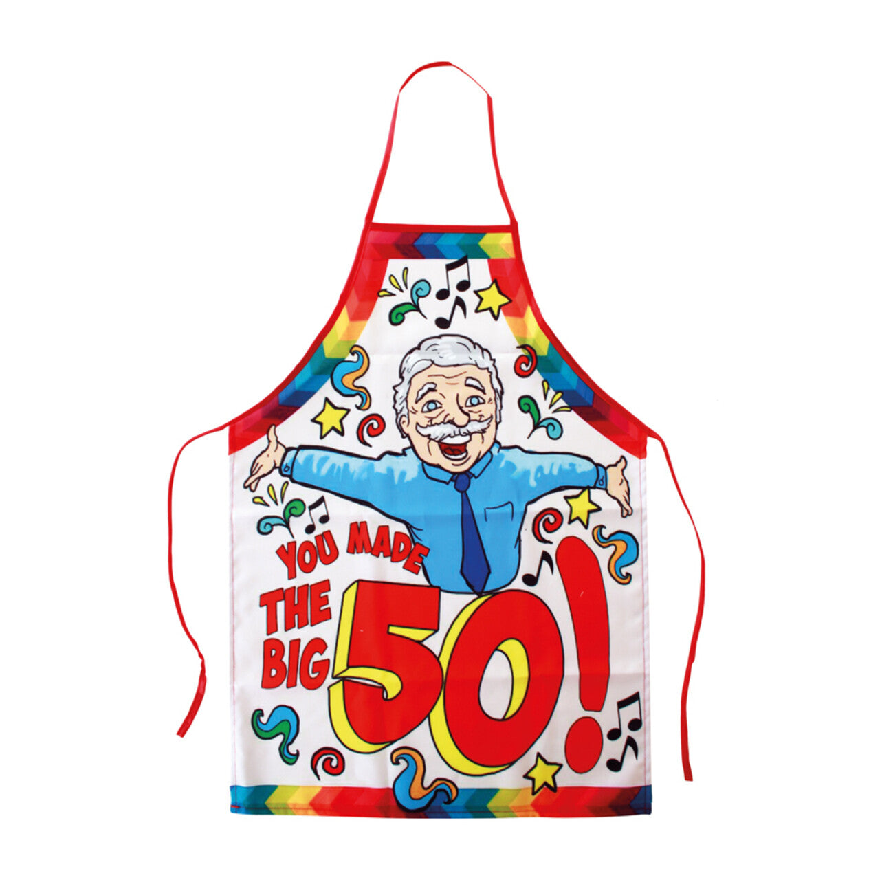 Op deze afbeelding zie je een Kostuums, van het merk PartyXplosion. Keukenschort Abraham You Made The Big 50 Man