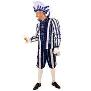 Op deze afbeelding zie je een Kostuums, van het merk PartyXplosion. Prins Carnaval 11 November Blauw Wit Man Kostuum