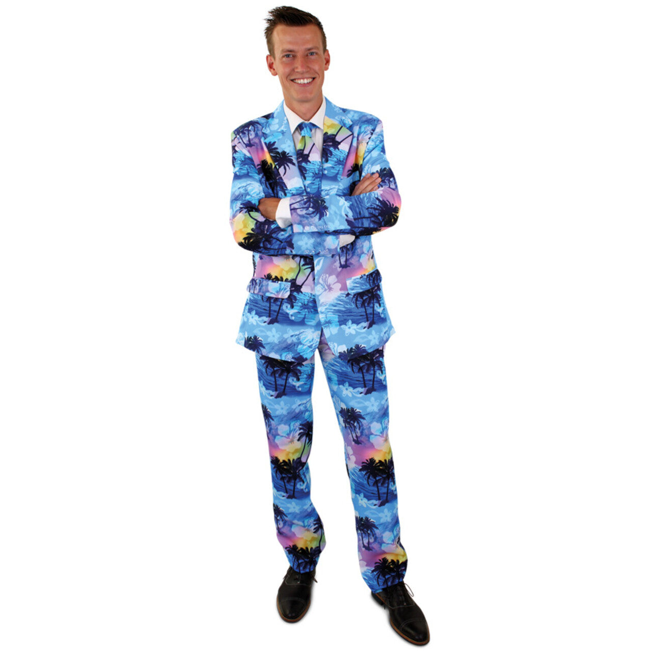 Op deze afbeelding zie je een Kostuums, van het merk PartyXplosion. Dreadlock Holiday Tropische Vakantie Man Kostuum