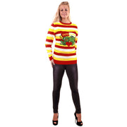 Op deze afbeelding zie je een Kostuums, van het merk PartyXplosion. Sweater Oeteldonk Carnaval Smalle Strepen