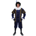 Assistent Van Sinterklaas Piet Blauw Zwart Pietenpak Kostuum