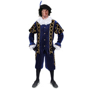 Op deze afbeelding zie je een Kostuums, van het merk PartyXplosion. Assistent Van Sinterklaas Piet Blauw Zwart Pietenpak Kostuum