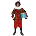 Assistent Van Sinterklaas Piet Rood Zwart Pietenpak Kostuum