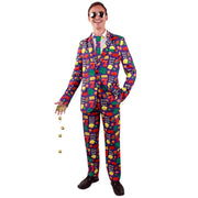 Op deze afbeelding zie je een Kostuums, van het merk PartyXplosion. Casino Fruitautomaat Slot Machine Gok Man Kostuum