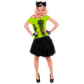 80s Popster Punk Groen Met Gaten Shirt Vrouw