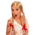Pruik Greetje Blond Met Vlechten En Strikjes
