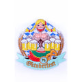 Wanddeco Oktoberfest Vrouw Met Bier