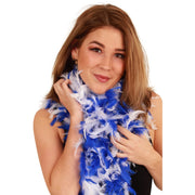 Op deze afbeelding zie je een Accessoires, van het merk PartyXplosion. Boa Wit / Blauw 180 Cm
