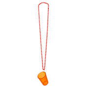 Op deze afbeelding zie je een Accessoires, van het merk PartyXplosion. Kralenketting Met Shotglas Oranje