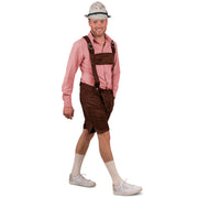 Op deze afbeelding zie je een Kostuums, van het merk PartyXplosion. Rood Wit Geblokte Bierfeest Blouse Sieger Man
