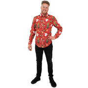 Op deze afbeelding zie je een Kostuums, van het merk PartyXplosion. Xmas Kerstman Vet Net