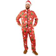 Op deze afbeelding zie je een Kostuums, van het merk PartyXplosion. Kerst Fit Trainer Man Kostuum