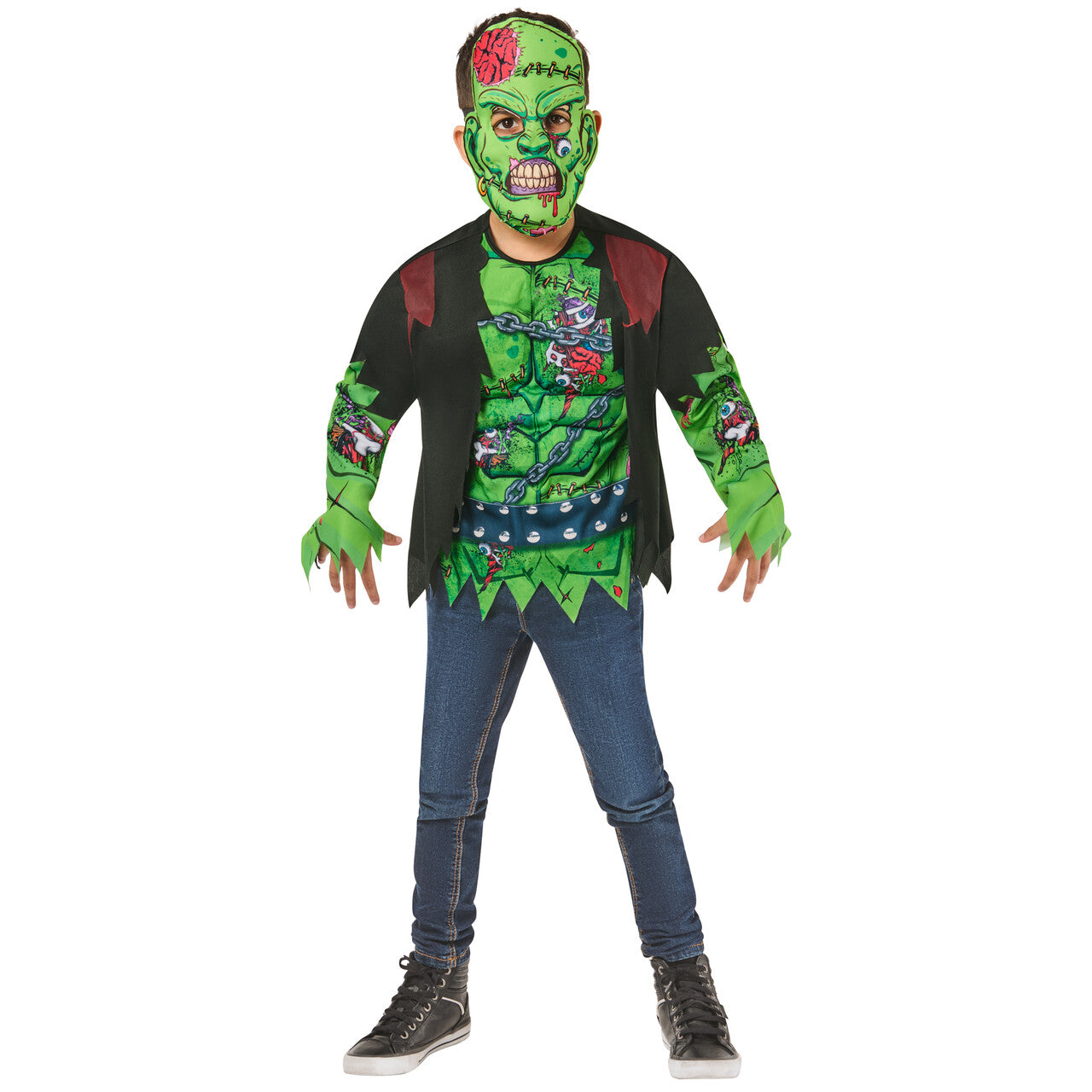 Op deze afbeelding zie je een Kostuums, van het merk Rubies. Frankie Monster Jongen Kostuum