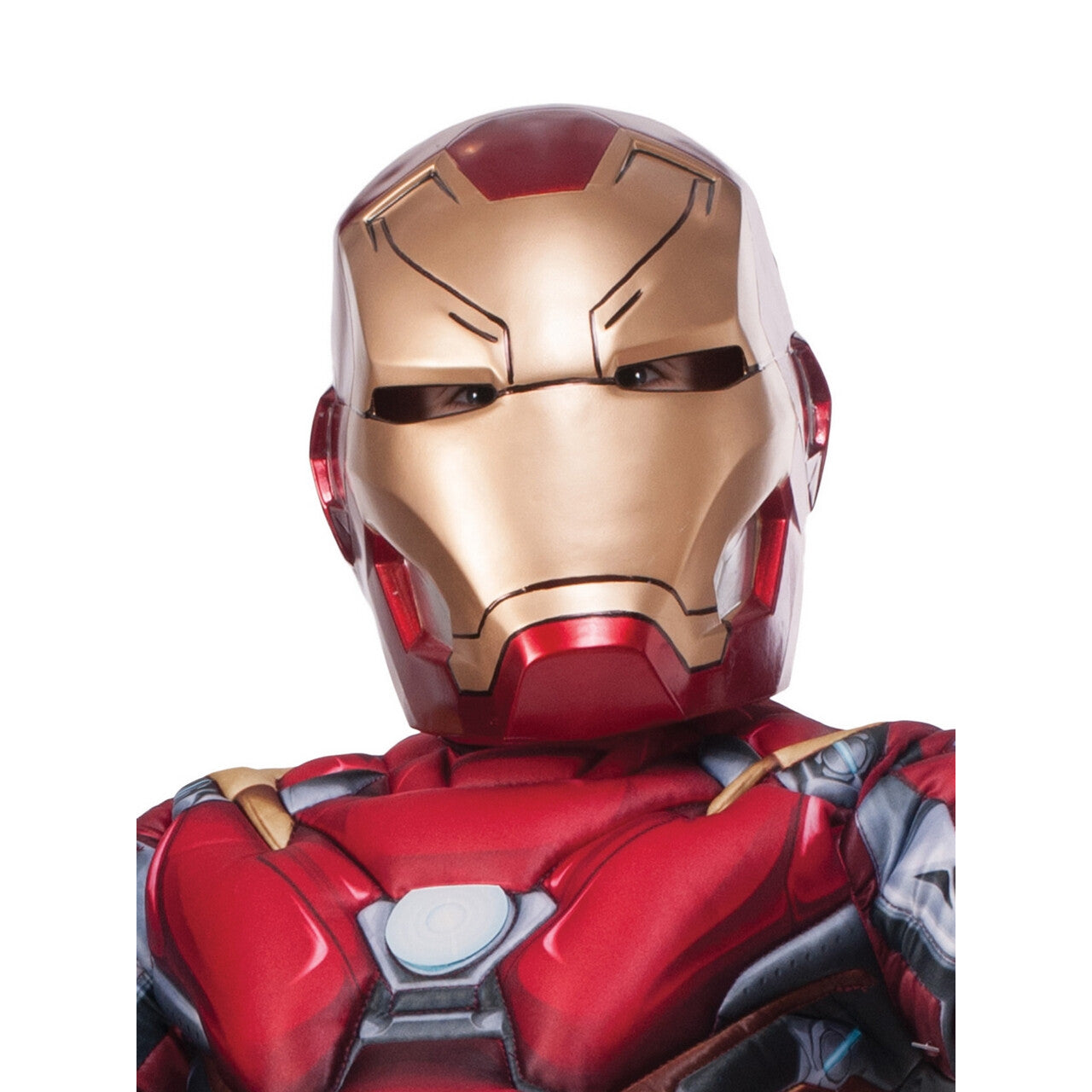 Op deze afbeelding zie je een Kostuums, van het merk Rubies. IJzeren Held Iron Man Deluxe Kind Kind Kostuum