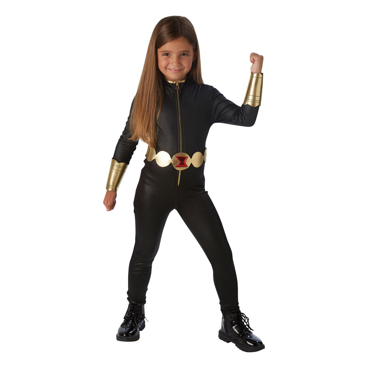 Op deze afbeelding zie je een Kostuums, van het merk Rubies. Black Widow Kostuum Meisje