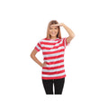 Striped Ladies T-Shirt Rood / Wit Vrouw