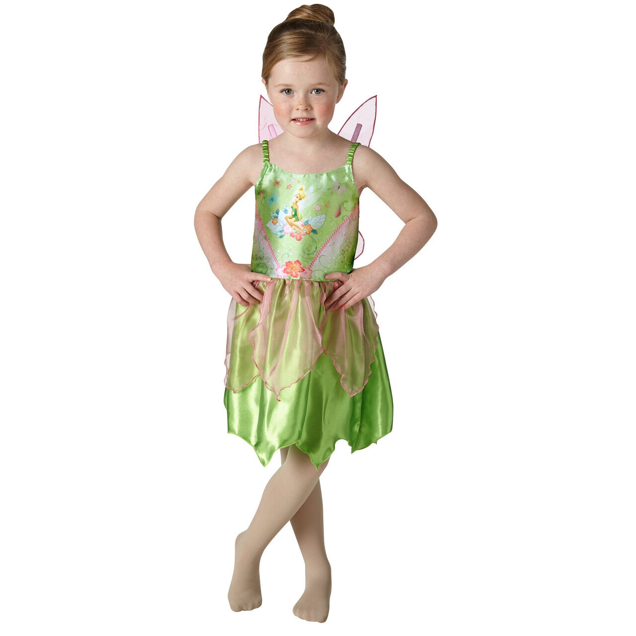 Op deze afbeelding zie je een Kostuums, van het merk Rubies. Prachtige Elf Tinker Bell Fee Meisje Kostuum
