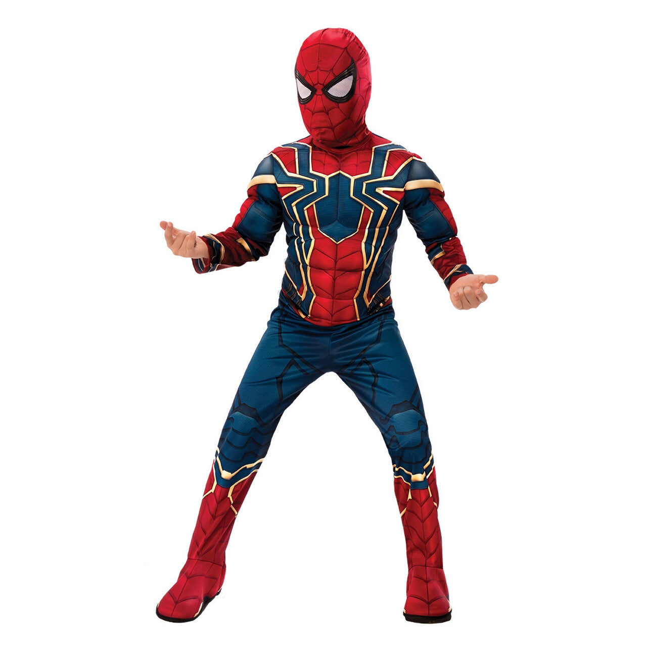 Op deze afbeelding zie je een Kostuums, van het merk Rubies. Iron Spider Infinity War Deluxe Spider-Man™ Kind Kostuum