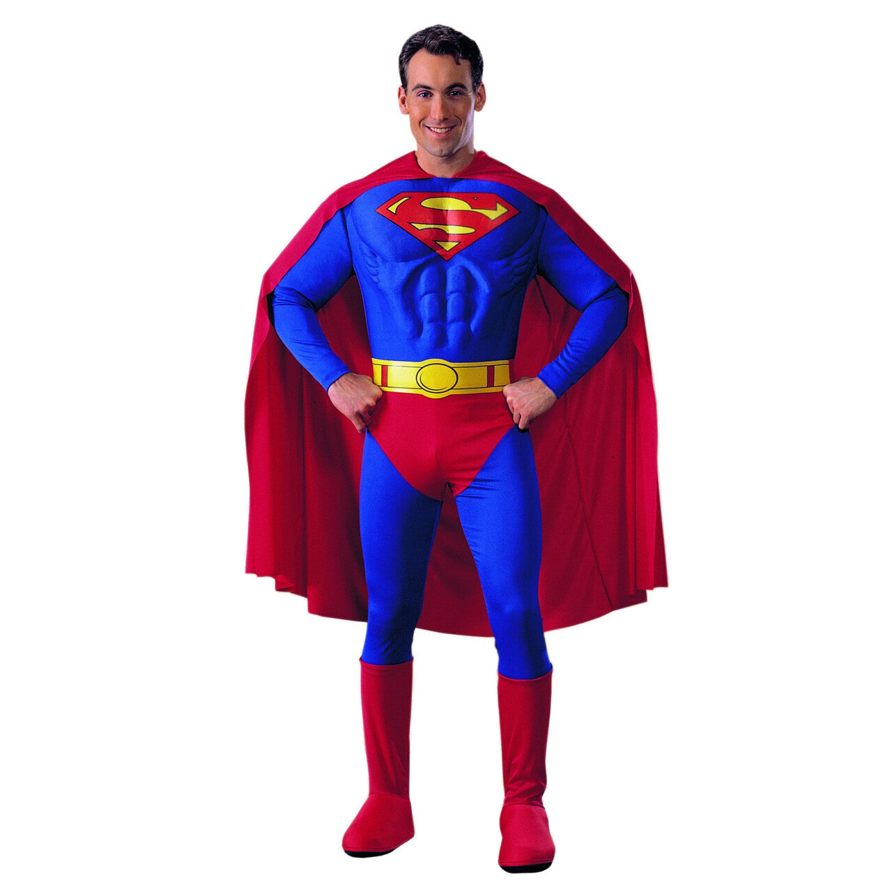 Op deze afbeelding zie je een Kostuums, van het merk Rubies. Zwaar Gespierde Borstkas Superman Kostuum