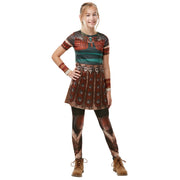 Op deze afbeelding zie je een Kostuums, van het merk Rubies. Dappere Drakentemster Astrid Meisje Kostuum