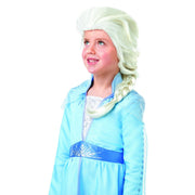 Op deze afbeelding zie je een Accessoires, van het merk Rubies. Frozen Elsa Blond Ingevlochten Vlecht Pruik