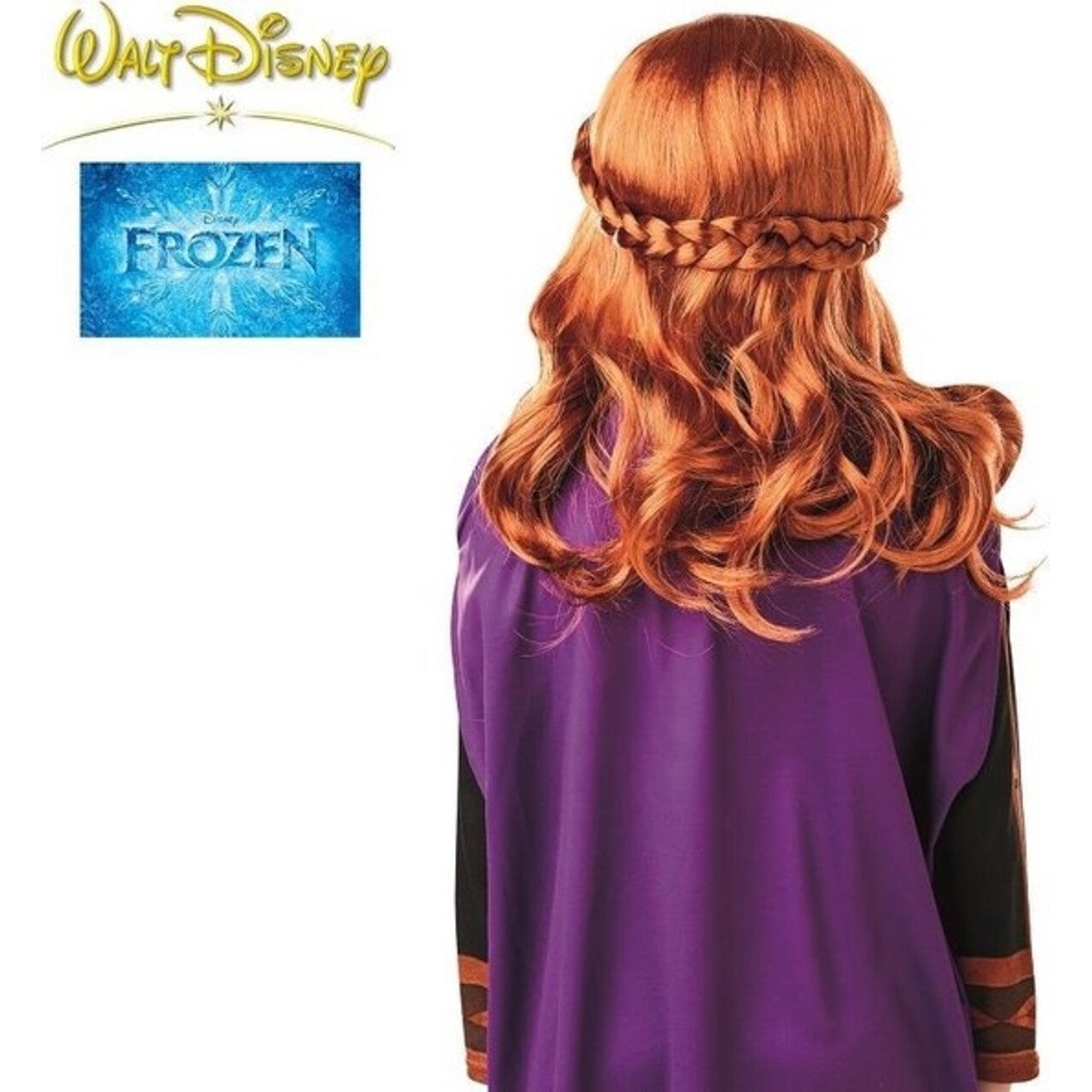 Op deze afbeelding zie je een Accessoires, van het merk Rubies. Anna Frozen Pruik Rood Met Vlecht