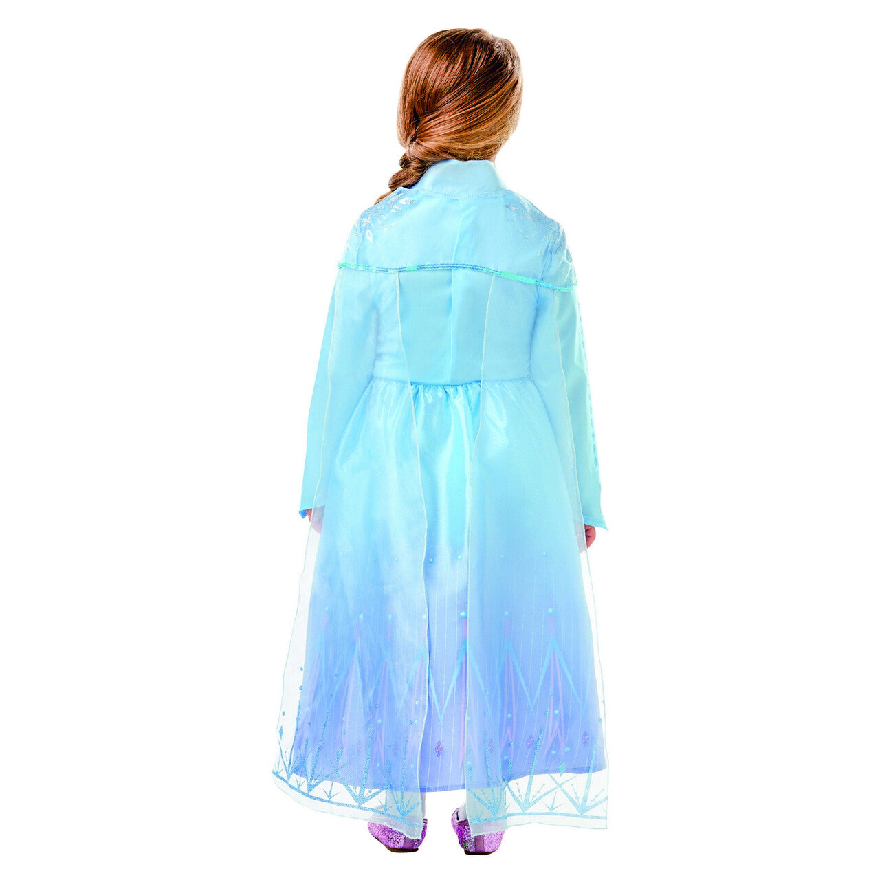 Op deze afbeelding zie je een Kostuums, van het merk Rubies. Dansend Op Het IJs Elsa Frozen Deluxe Meisje Kostuum
